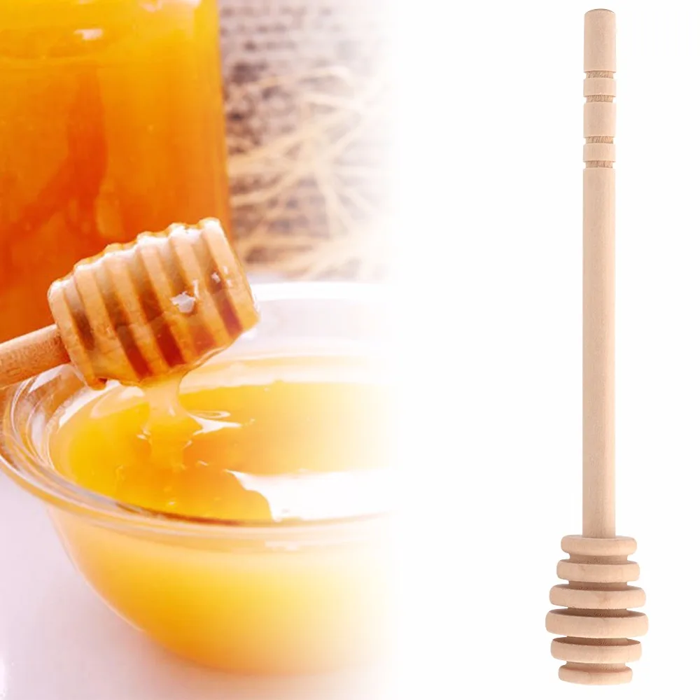 50Pcs/set 8 16cm Mini Honey Jars Mini Wooden stirrer Honey Stick Honey Dipper Collecting