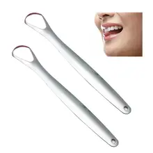 2 шт из нержавеющей стали скребок для языка Очиститель двухсторонний для удаления неприятного дыхания