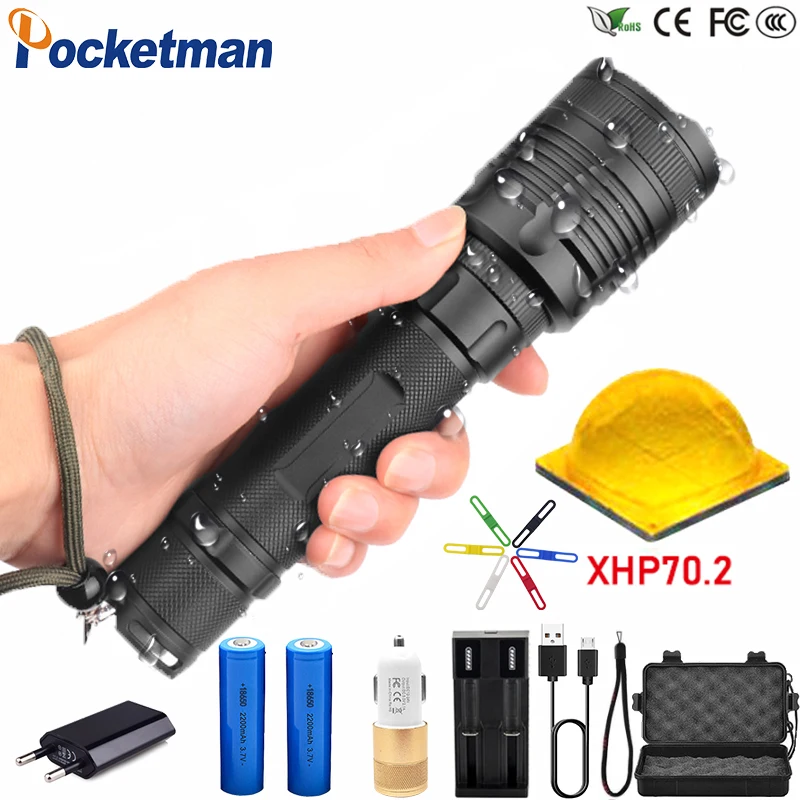 

80000LM High-power LED Tactical Flashlight Waterproof Zoom able 3 Modes LED Electric Torch for Camp Tour LED Flashlight z45