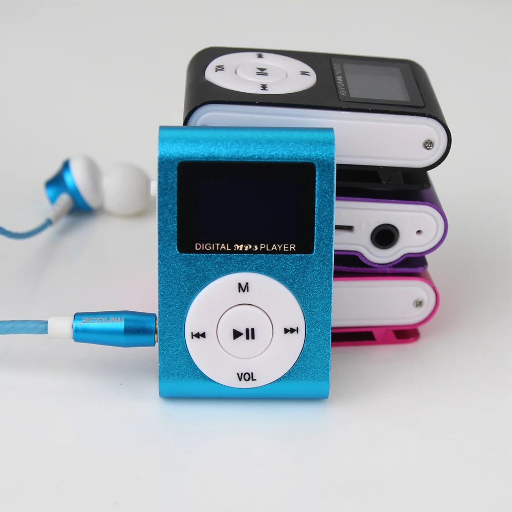 

2019 New Portable movement MP3 player LCD Screen Metal Mini Clip Player With Micro TF/SD Card Slot Music players