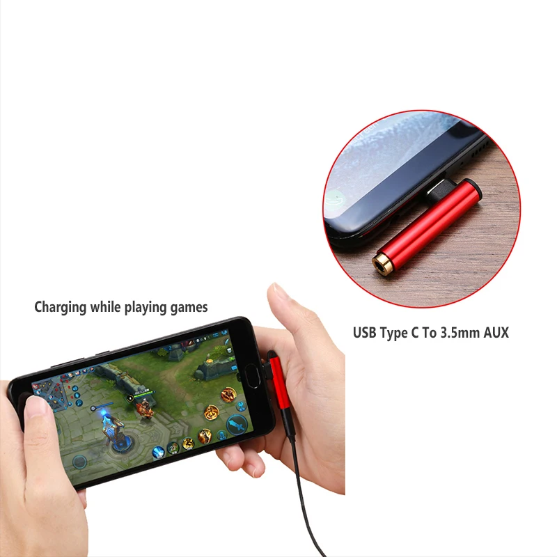 USB Type C to 3.5mm Jack Headphone Adapter Type-C to AUX Audio Splitter USB C Adapter for Samsung Xiaomi Huawei Letv LG Phone