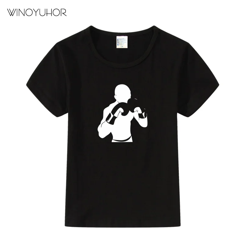 T-Shirts hot Kick Boxing Sports Fighter Kids Funny T-Shirts Summer Children Cotton Baby Clothes Boys/Girls Casual Cool Tops Tees T-Shirts discount T-Shirts