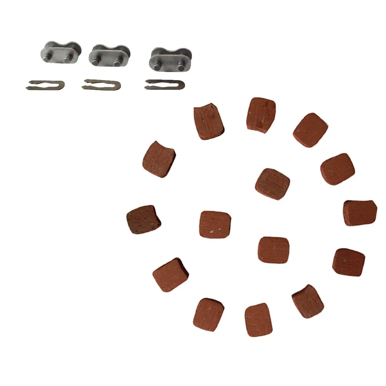 3xChain Master Link&15xSquare Clutch Pads 49cc 80cc 2 Stroke Motorized Bike