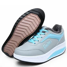 Женская зимняя обувь для бега на платформе; дышащая плюшевая женская спортивная обувь; женские кроссовки для бега; zapatos mujer; 20k8