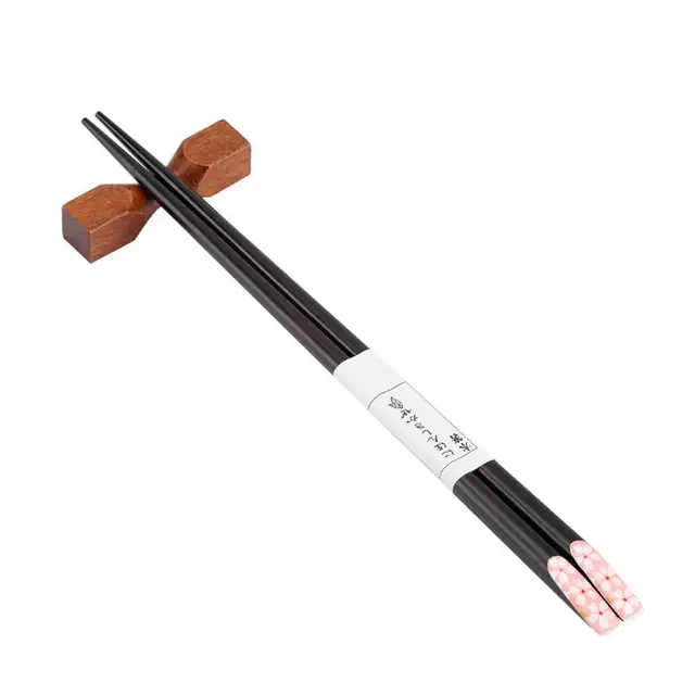 Creative Wooden Reusable Non stick Chopstick Holder Decorative
