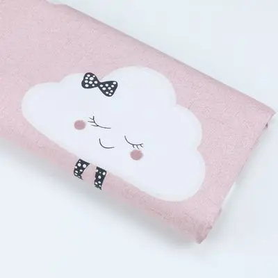 Cotton fabric the cloth Patchwork Fabrics by the meter Fabric for sewing for needlework Cartoon clouds 50*160cm D30 - Цвет: L1380