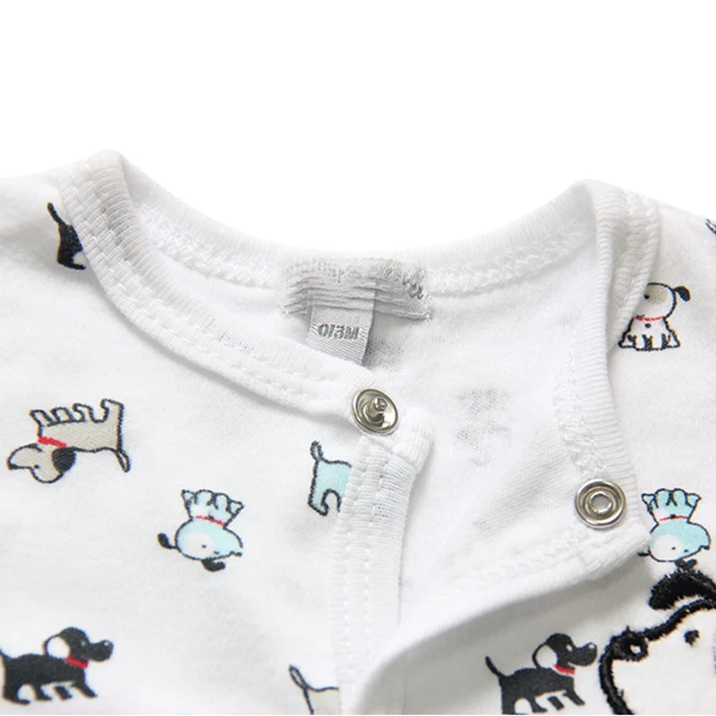 2 Pcslot Baby Romper Long Sleeves 100% Cotton Comfortable Baby Pajamas Cartoon Printed Newborn Baby Boy Girl Clothes (4)