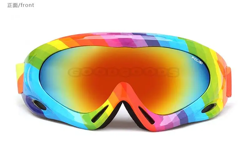 POLISI мужские и женские лыжные снежные очки ветрозащитные UV400 лыжные очки для сноубординга зимние противотуманные очки для мальчиков и девочек футляр для очков для скейтборда