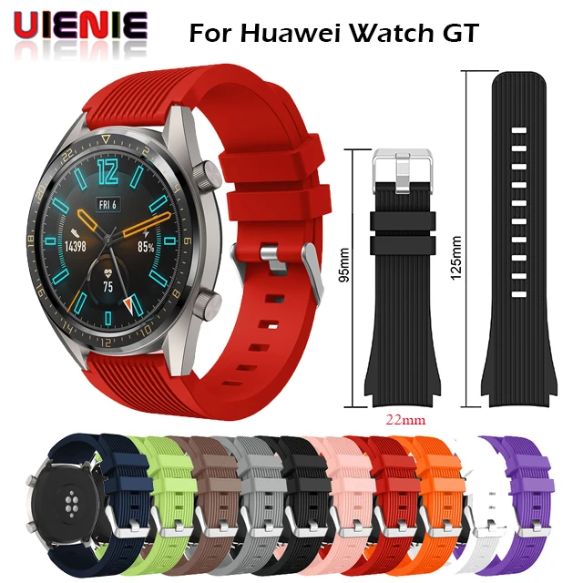 Резиновый ремешок на запястье для Huawei Watch GT силиконовый часов 22 мм Honor Magic сменный