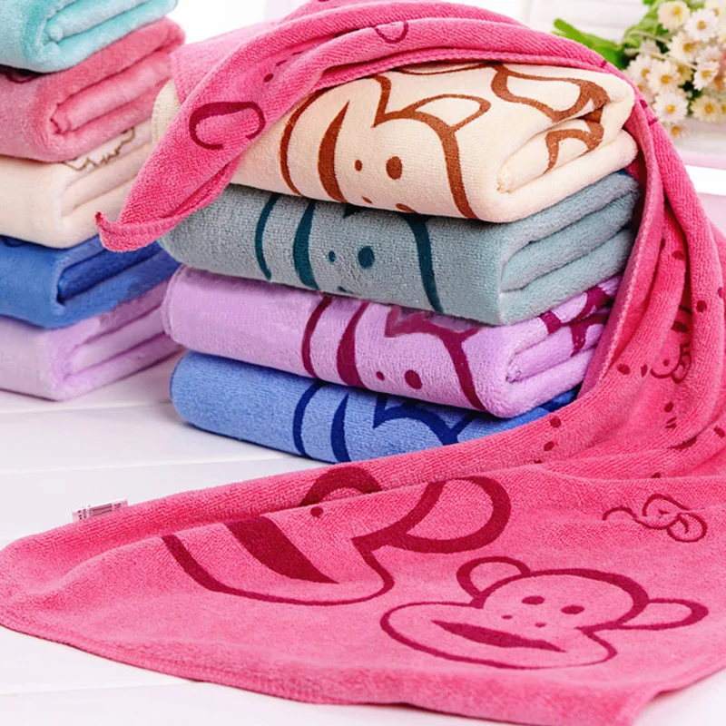1pcs Microfiber Cleaning Comfortable Cartoon Towel Dry Baby Soft Absorbent Towel Small Towel Children Bath Beach Towel 50*25cm