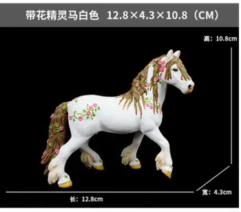 

Wild animal Model Black White Horse Quarterma Flying Elf Horse Unicorn solid pendulum sculpture Home Art Opening Office Gifts
