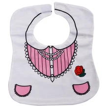 Белый милый детский нагрудник