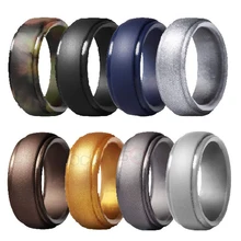 8 мм Силиконовое кольцо на палец размер 7-14 гибкое Гипоаллергенное армейское кольцо для кроссфита резиновое обручальное кольцо для мужчин и женщин