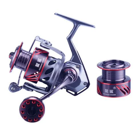 Taxa de Metal Roda de Pesca Linha de Metal 9 + 1bb Aojiangshark Todos Spinning Reel Fishing Relação 5.2: 1 Liga Vermelha 2 Copo Ck3000