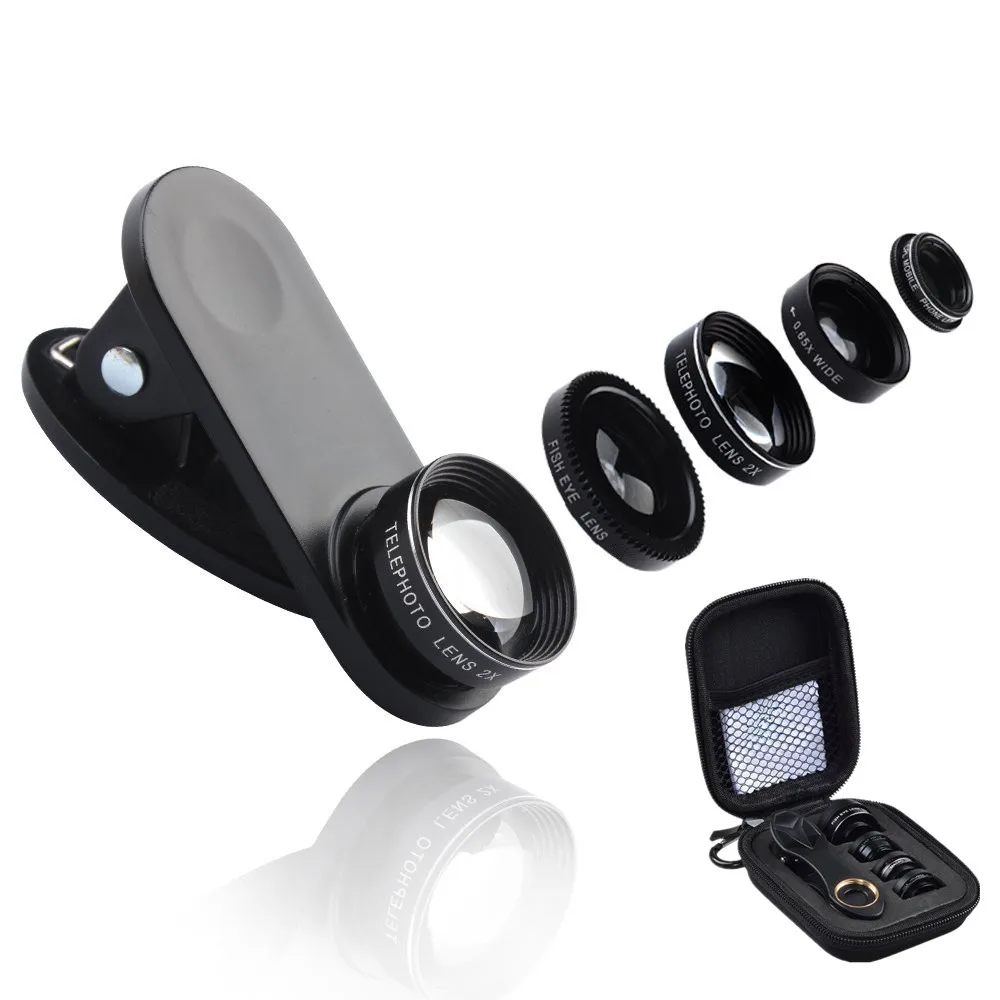 Phone lens XLOT 5 in 1 Fisheye Wide Angle 15X Marco Lens Telescope Lens CPL Mobile Phone Camera Lens for iPhone Samsung Xiaomi Samartphone (1)