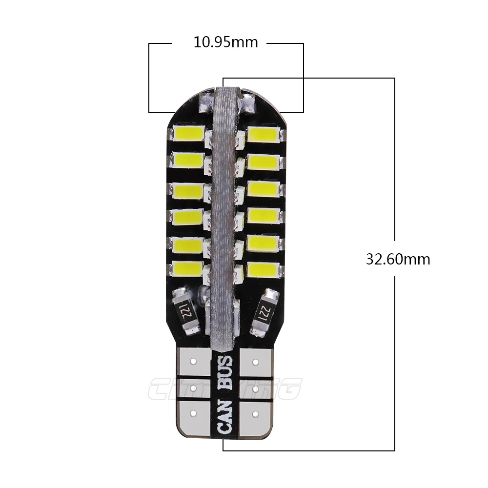 100 шт./лот T10 Canbus Белый свет T10 W5W 48LED LED 3014 без ошибки T10 48smd Автомобильный источник света индикатор парковка лампы