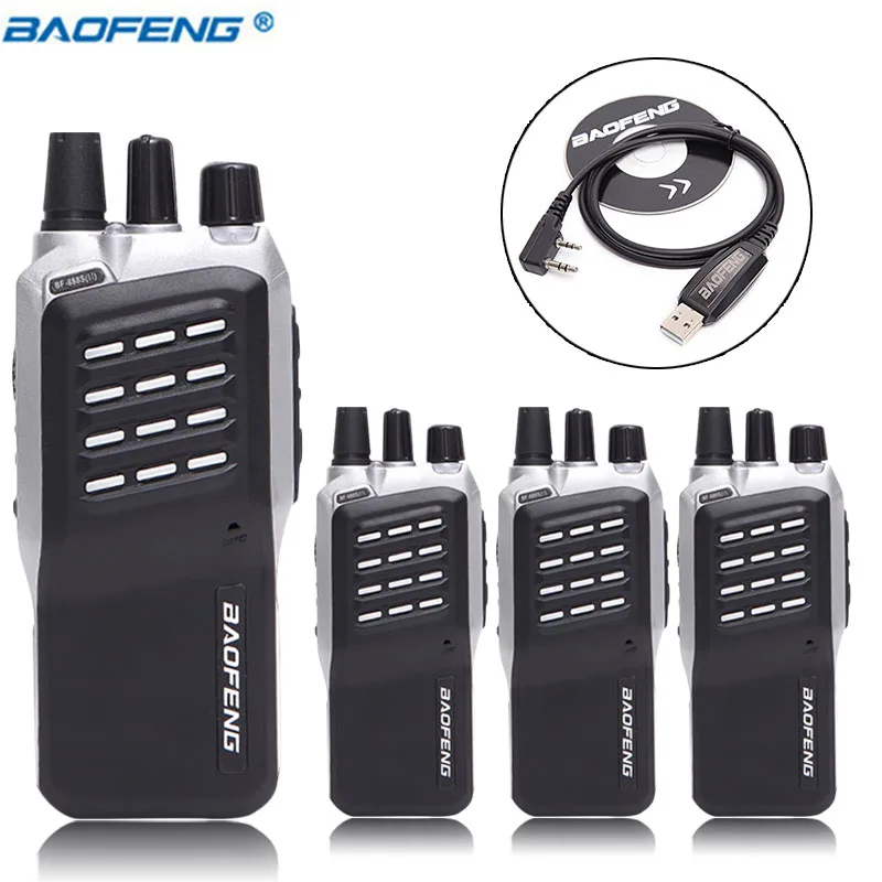 4 шт. Baofeng BF-888S (II) двухчастотный, компактный портативная рация 888 S CB двухстороннее радио UHF 400-470 МГц радиосканер обновление BF888S