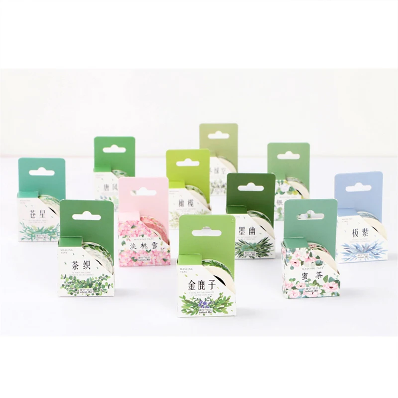 1х Kawaii Green plant life васи клейкая лента наклейка kawaii DIY Скрапбукинг планировщик