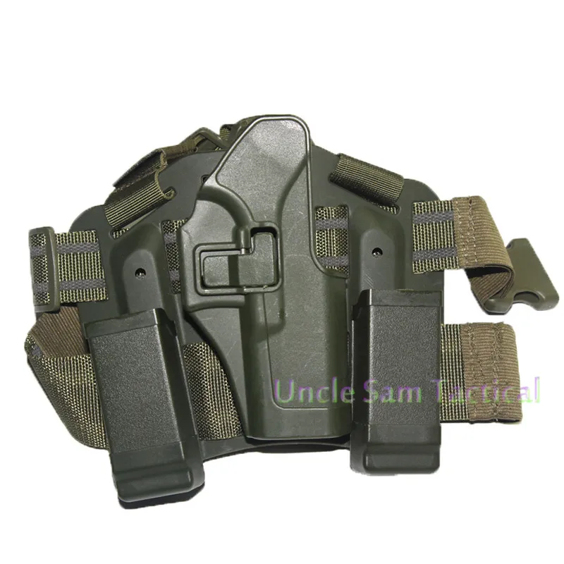 

Tactical CQC Serpa Right Hand Drop Leg Thigh Quick Draw Pistol Holster w/ MagazinePouch for Glock 17 19 22 23 31 32