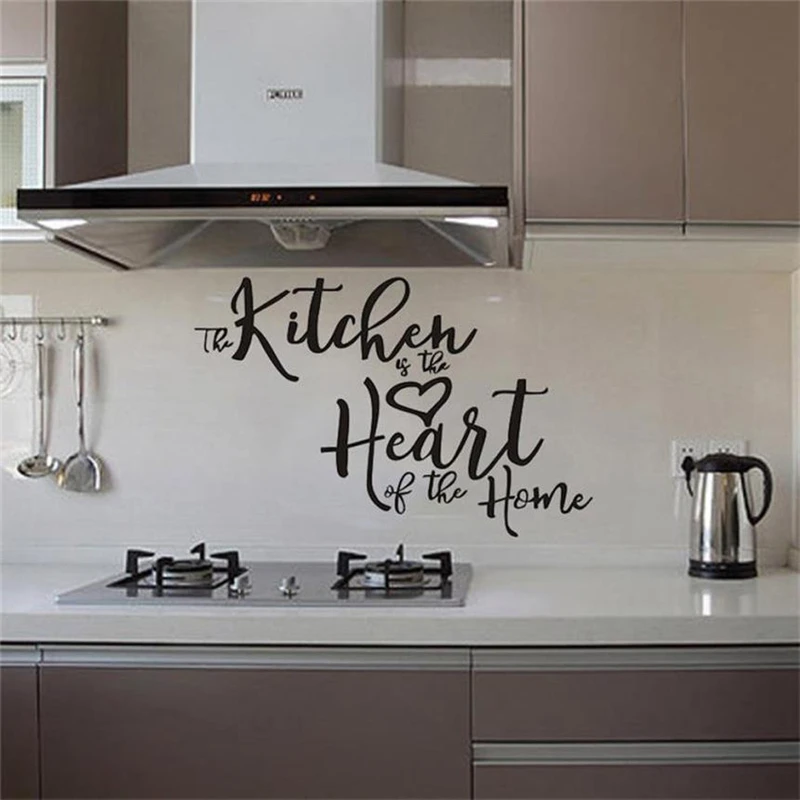 2018 New Creative Kitchen Restaurant Letter Room Window Wall Sticker Mural Decor DecalNon-toxic Removable Wall Sticker C0331#30 03