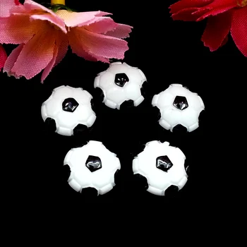 

100pcs/Lot 15mm Footbal Soccer Resin Flatback Cabochon Sport Ball Flat Back Scrapbooking DIY Decor for Hair Bow Center Embellis