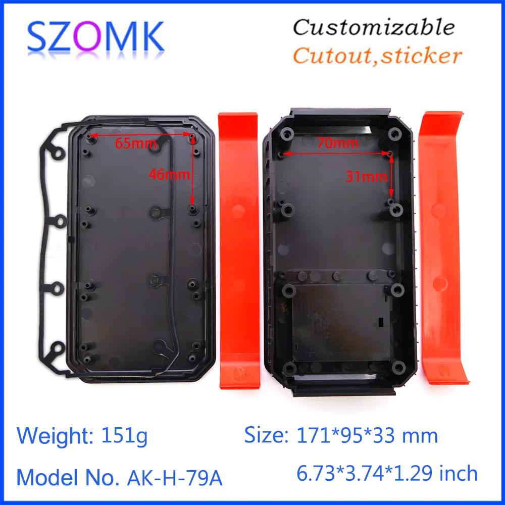 szomk handheld plastic box for electronics instrument housing with battery holder plastic enclosure for pcb design junction box device project box (10)