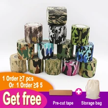 5 см X 4,5 м высокое качество красочные отделочные эластичные бандажные рулоны самоклеящийся бинт с камуфляжным принтом