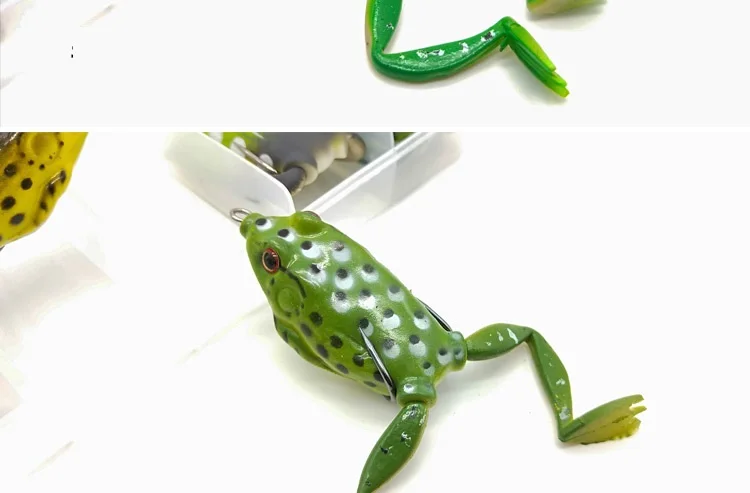 5pcs/BOX 5.5cm 15g Frog Fishing Lures Kit Snakehead Lure Topwater Floating Ray Frog Artificial Bait pesca isca Killer Carp