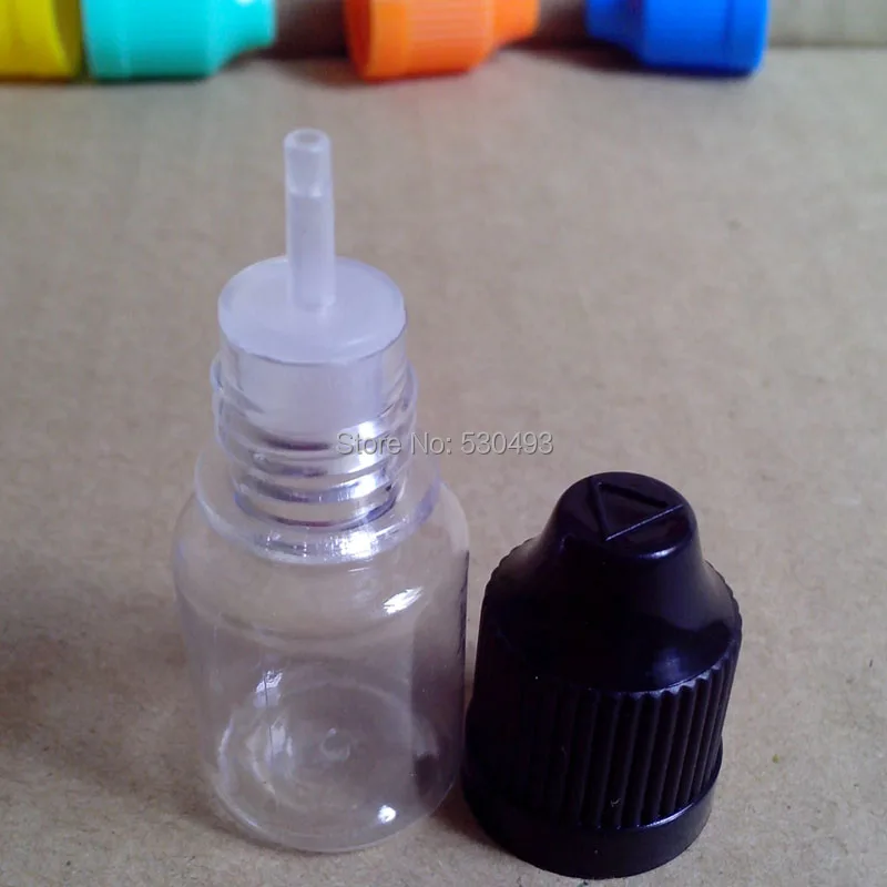 Прозрачные 5 мл e жидкие ПЭТ жесткие бутылки с защитой от детей и длинным наконечником для электронной сигареты глазные капли 5 мл пластиковая бутылка