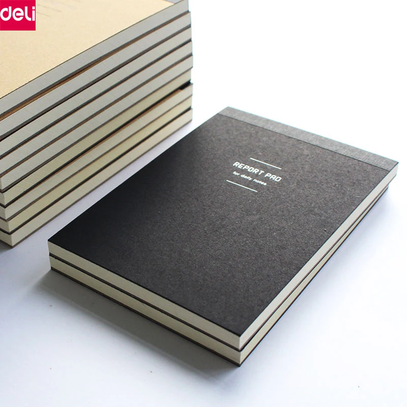 

Deli Creative Memo Pad Notebook Paper Traveler Notebook Diary Drawing Notebook Black/Brown Color School Office Supplies(1pcs)