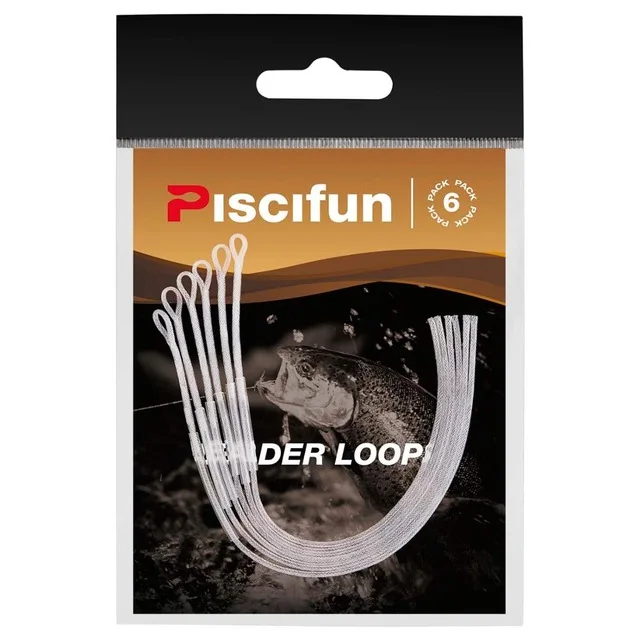 Piscifun Fly рыбалка рыболовная леска кольцевой разъем лидер петли для Fly Line 20lb 6 шт./компл - Цвет: White