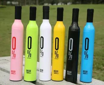 

25pcs/lot High Quality Designer Personalized Clear Rain Umbrellas! creative wine bottle Umbrella 41 color Free shipping