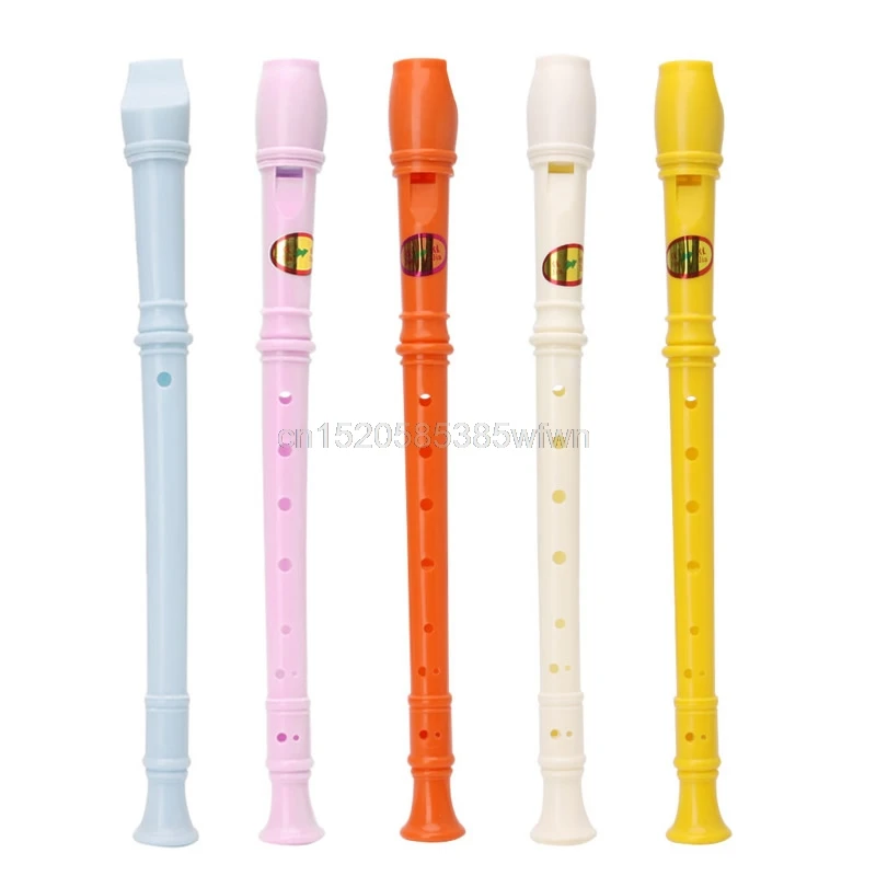 5 Colors Plastic Musical Instrument Recorder Soprano Long 8 Holes HC6U Drop shipping