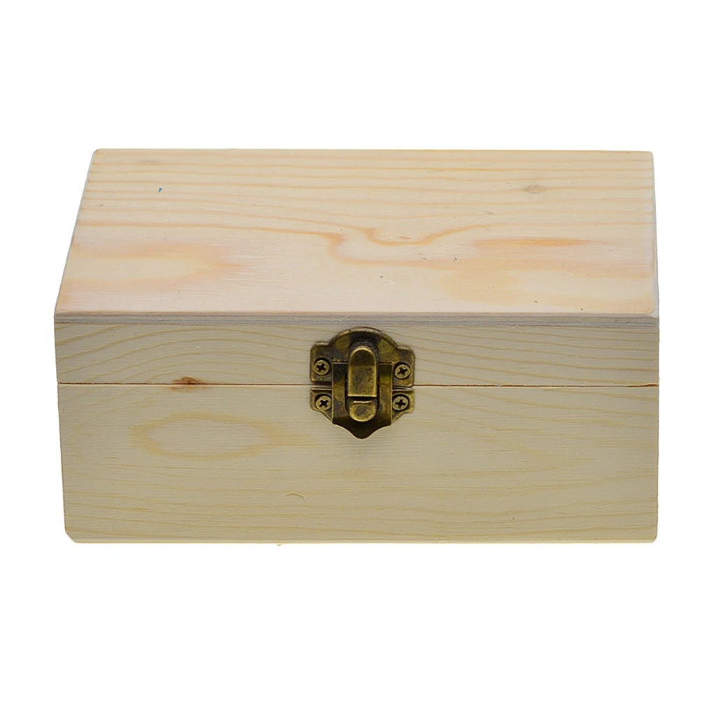 

Large Storage Wood Box Case For Jewel Small Gadget Gift Memory Keepsake 15cm