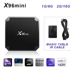 X96mini 1G8G 2G16 Android 7,1 Smart ТВ BOX Amlogic S905WQuad Core WiFi 2,4 ГГц X96mini телеприставке 4 K HD телеприставки Media Player