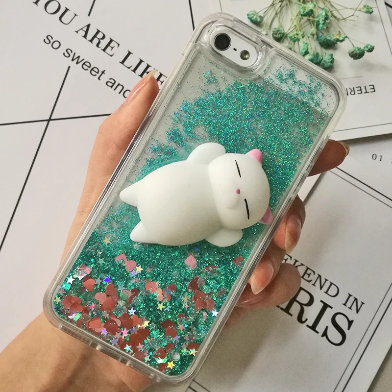 3D Squishy Cat Case For iPhone 5S SE Plus Case XR Fasion Soft