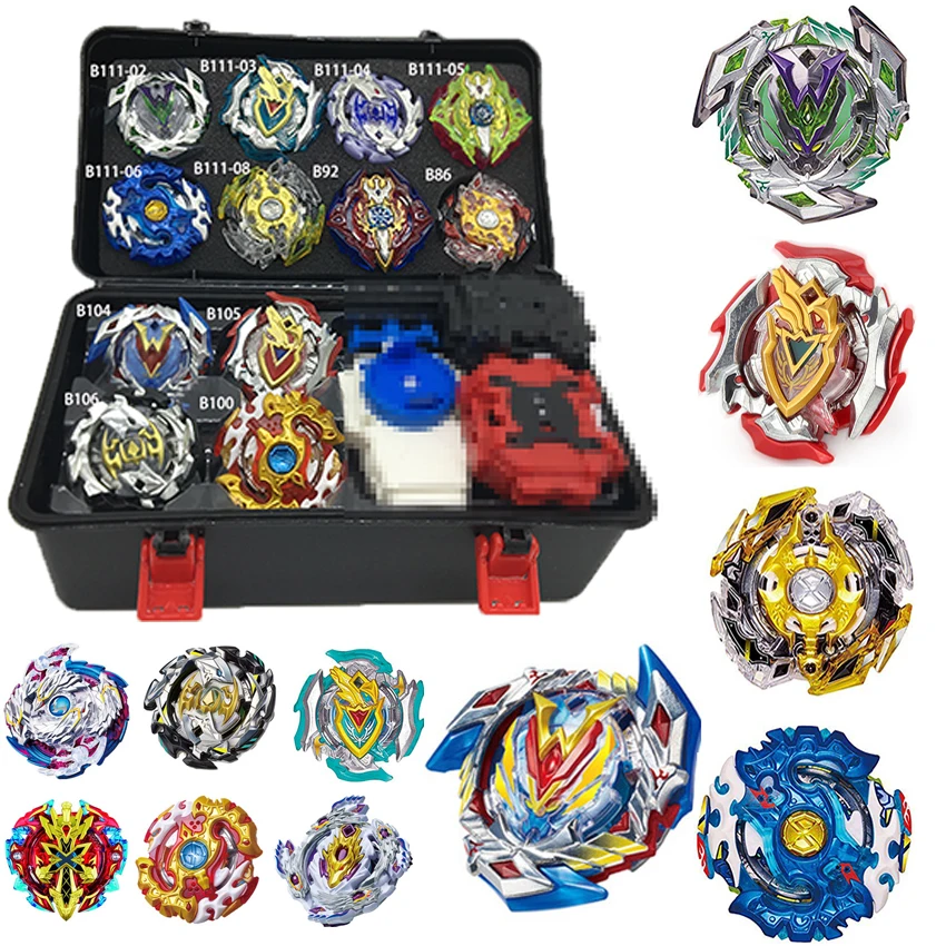 Baratos Juego de cuchillas de explosión de la parte superior caliente de la bahía con el lanzador del Metal de las cuchillas de fusión juguetes para los niños que giran la parte superior