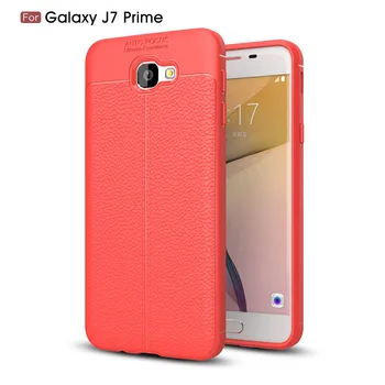 

100pcs/lot Litchi Striae TPU mobile phone cover case for samsung galaxy J2 J3 J5 J7 prime skin case cover