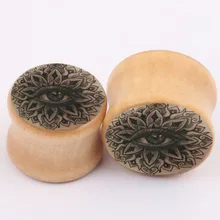 2016 new explosion wood bones ear piercing jewelry earrings expansion PLUG tunnels ear expander plugs body jewelry