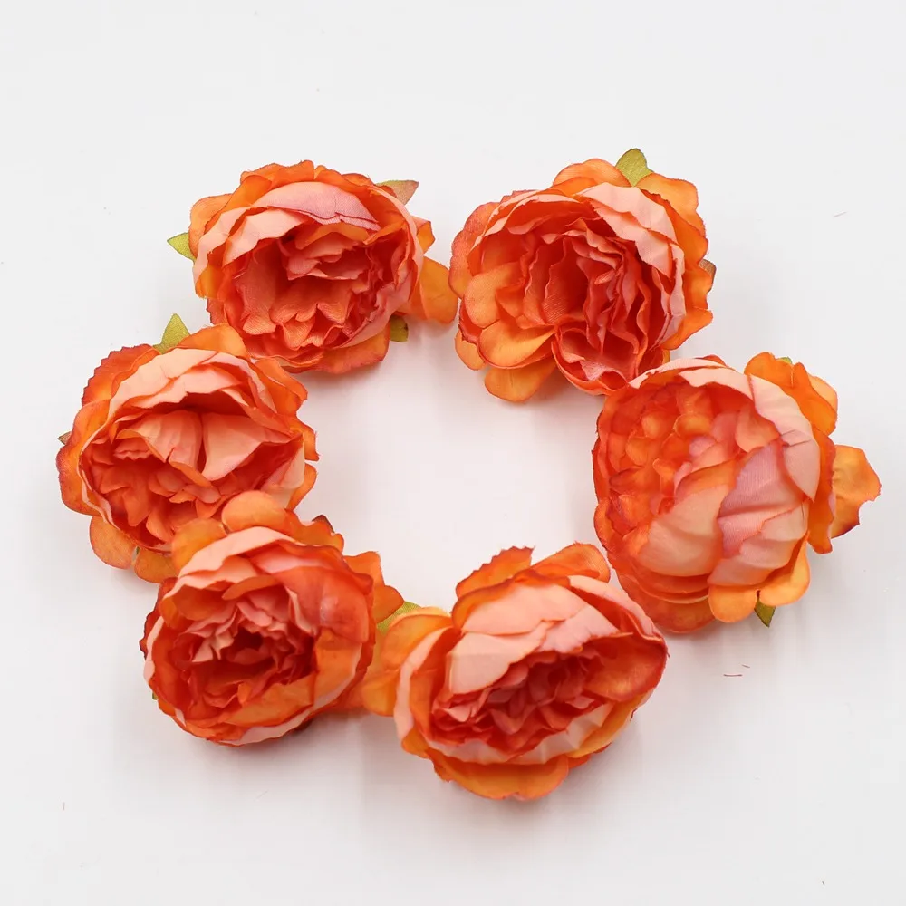 5 шт./лот искусственный цветок шелковые цветочные головки пионов для свадебной вечеринки украшения для самодельного изготовления венок для скрапбукинга товары для домашнего декора