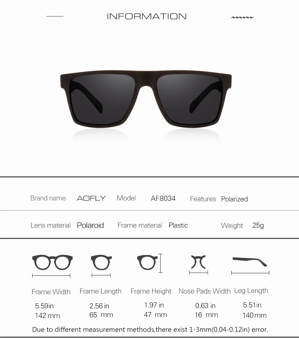 AOFLY, брендовые, классические, черные, поляризационные, солнцезащитные очки для мужчин, для вождения, солнцезащитные очки для мужчин, модные, мужские, Oculos Gafas, очки AF8034