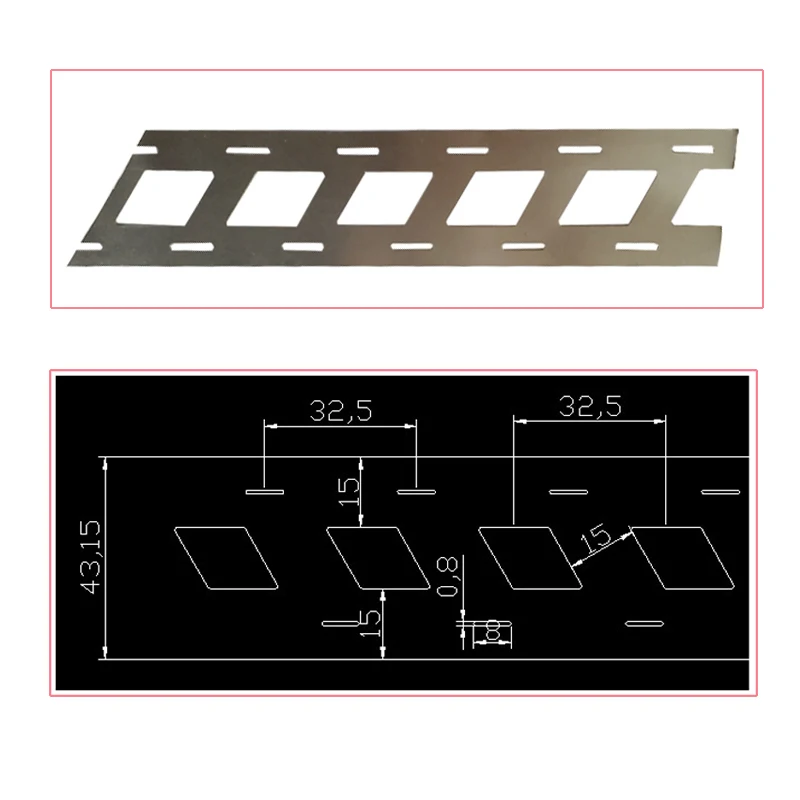 1k Oblique row pure nickel strip 0.15x 43.15mm 99.93% pure nickel belt for 32650/32700 oblique row without bracket spot welding 6