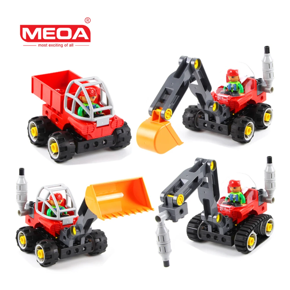 

Educational Toy 42pcs Big Block Building Bricks 5 in 1 technical vehicle Model Building Kits Compatible with Logo Duplo blocks