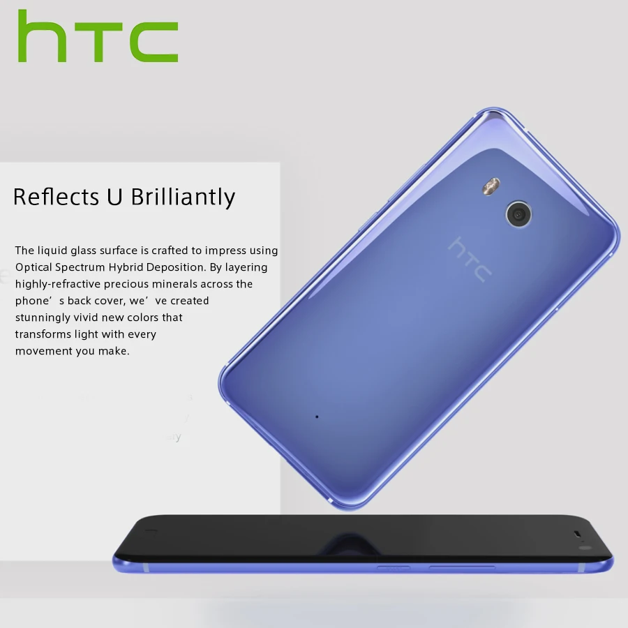 Мобильный телефон htc U11 4G LTE, Восьмиядерный процессор Snapdragon 835, IP67, водонепроницаемый, 6 ГБ ОЗУ, 128 Гб ПЗУ, 5,5 дюймов, 2560x1440 P, смартфон