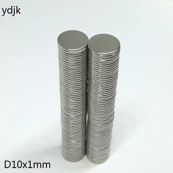 

100PCS/LOT neodymium magnet 10*1 mm disc N35 magnet 10x1 mm strong NdFeB magnet 10mm x 1mm