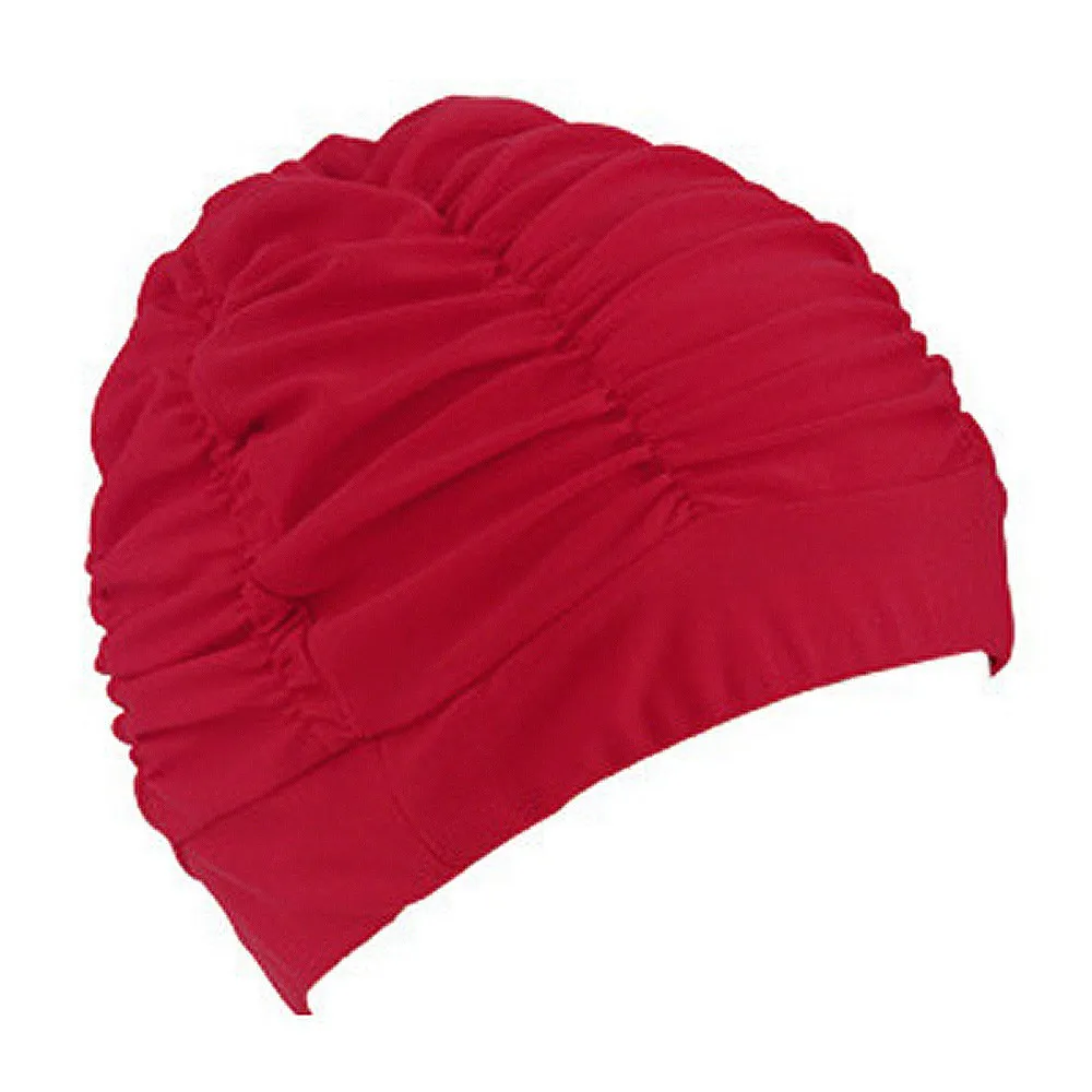 Swimming Hat Women Unisex Girls Long Hair Bathing Cap Swimming Cap Stretch Drape July05