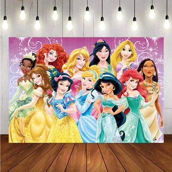 

NeoBackPhotography Backdrop Vinyl Cartoon Princesses Snow White Birthday Party Children newborn baby ackdgrounds for Photo Studi