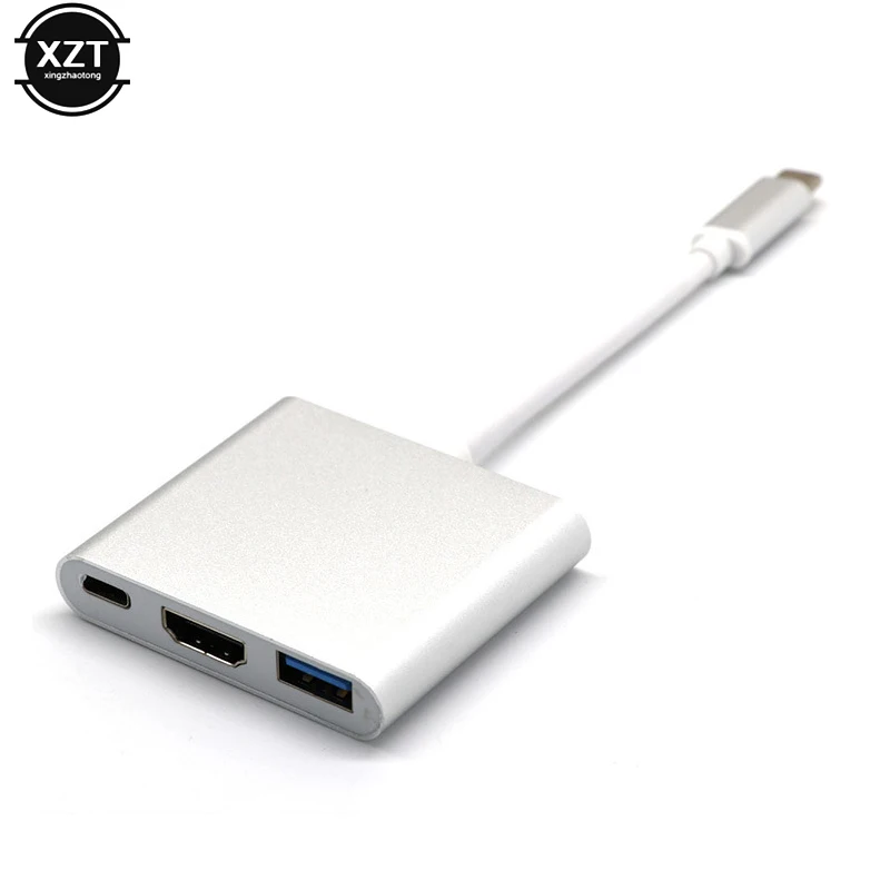 USB C концентратор HDMI адаптер для Macbook Pro GOOJODOQ Тип к Hdmi 3 0 Порты и разъёмы с Мощность