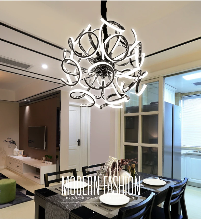 

Postmodern personality art round simple creative designer fashion clothing store living room bedroom dining chandelier led light