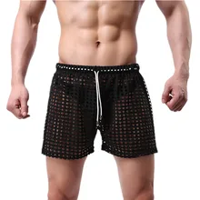 Solid Sexy Male Pajamas Pijama Masculino Sale Summer Grid Fishnet Pants/gay Addicted Home Lounge Pants/sleep Bottoms New